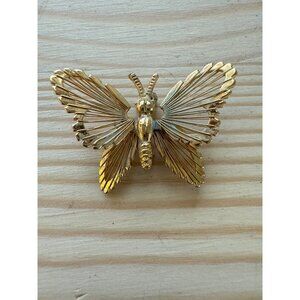 Vintage Monet Gold-Tone Butterfly Pin Brooch